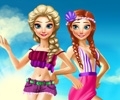 Elsa and Anna Summer Vacation