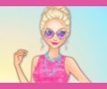 Elsa as Malibu Barbie