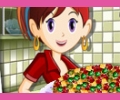 Receita de bolo de fruta da Sara - Jogos para Meninas