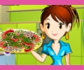 Jogo Sarah é cozinhar bolo online. Jogar gratis