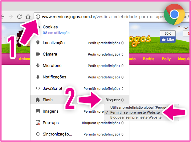 Ativar o Flash no Google Chrome