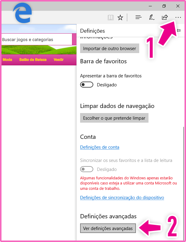 Ativar o Flash Player no Microsoft Edge